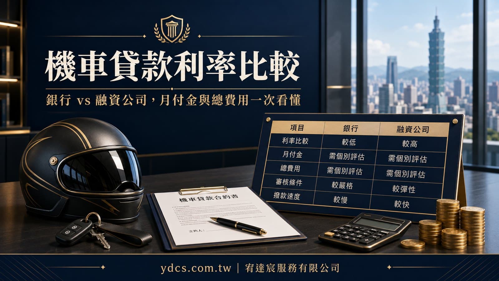 機車貸款利率比較 2026:銀行 vs 融資公司,總費用怎麼看