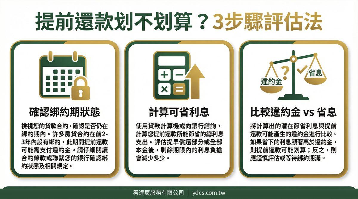 車貸提前還款違約金試算比較表-宥達宸服務有限公司
